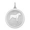 Sterling Silver Rottweiler Disc Charm Pendant Jewelry 26mm x 19mm